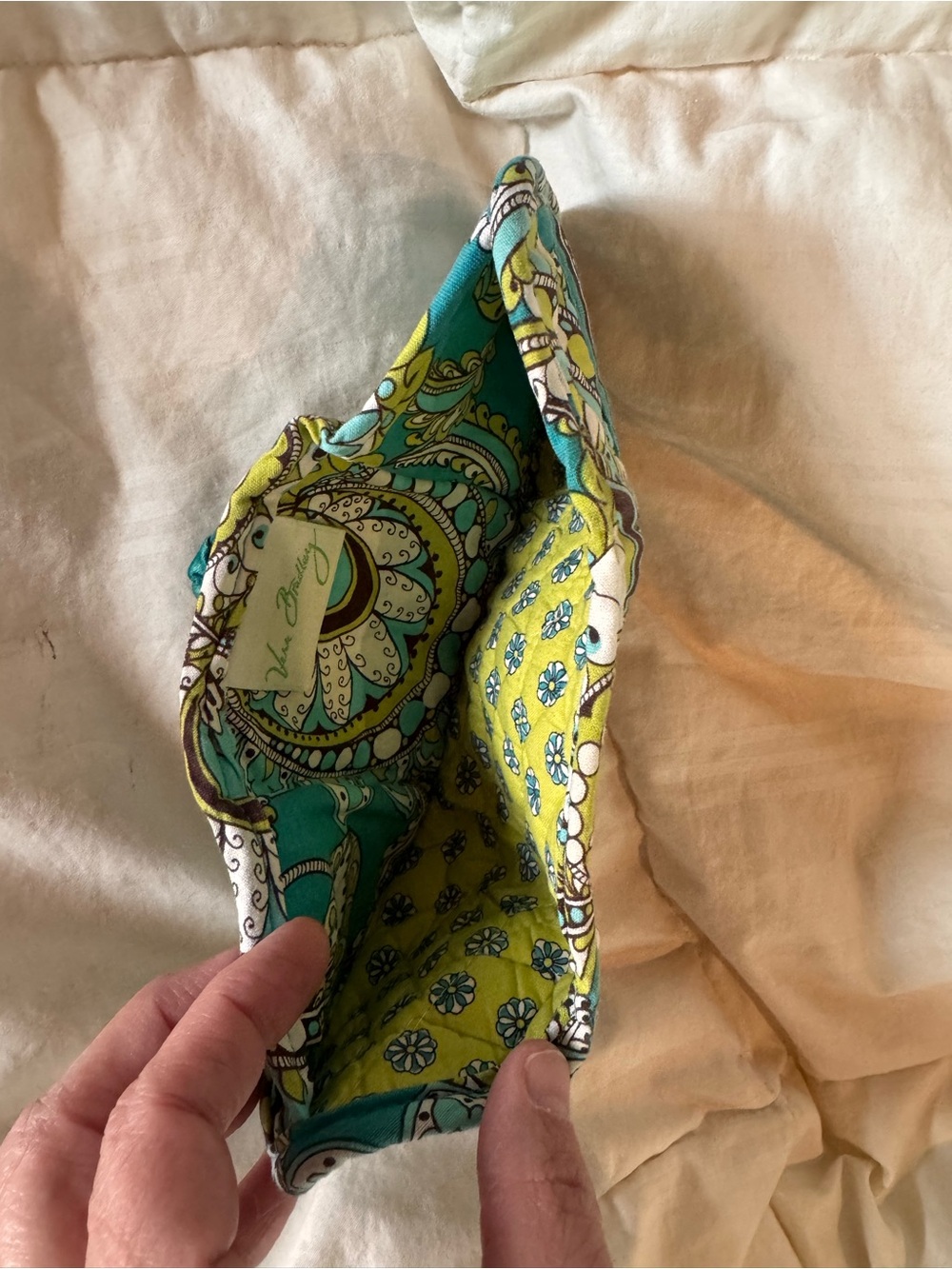 Vera Bradley Peacock Tri-fold Wallet - Picture 4 of 6